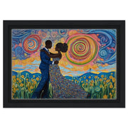 Dancing Black Couple Starry Night Love Black love wall art artwork view