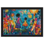 Mother Daughter African American Wall Art Black Family Canvas
