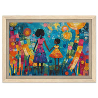 Elegant canvas art featuring vibrant colors and cultural elements, perfect as African American wall art for modern spaces.