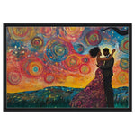 Romantic Black Couple African American Love Wall Art