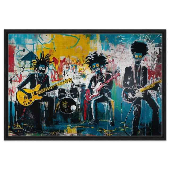 Graffiti style urban black musicians artwork, perfect as vibrant african american wall art for modern spaces.