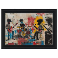 Colorful abstract canvas art celebrating African American culture, perfect as vibrant African American wall art for any space.