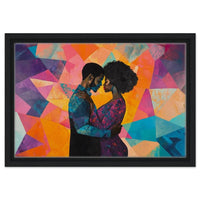 Afrocentric romantic wall art with vibrant modern style