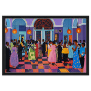 Black Family Reunion Celebration cultural wall decor print by MoomZee Artwork