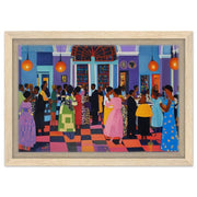 Black Family Reunion Celebration Black family wall art canvas print by MoomZee Artwork