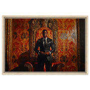 Black King Portrait Royalty cultural wall decor print by MoomZee Artwork