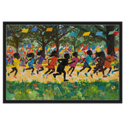 Joyful Black Children Black children wall art canvas print by MoomZee Artwork