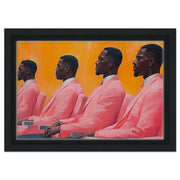 Black Men in Pink Suits Contemporary Black man wall art for home decor