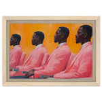 Black Men in Pink Suits African American Contemporary Wall Art