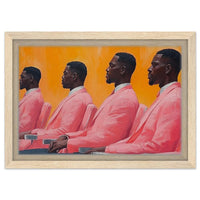 Colorful abstract african american wall art featuring vibrant shapes and patterns on canvas.