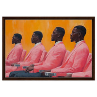 Elegant abstract design in vibrant colors, perfect for modern decor, featuring stunning African American wall art on canvas.