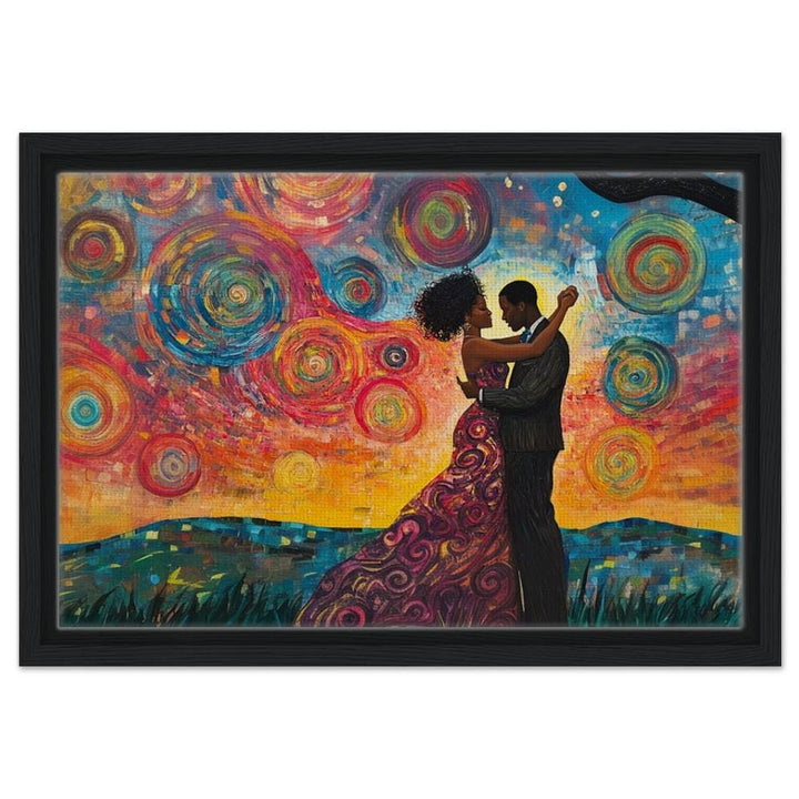 Dancing Black Couple Under Starry Sky African American Wall Art