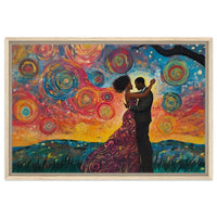 Colorful abstract painting featuring vibrant patterns and shapes, perfect as African American wall art.