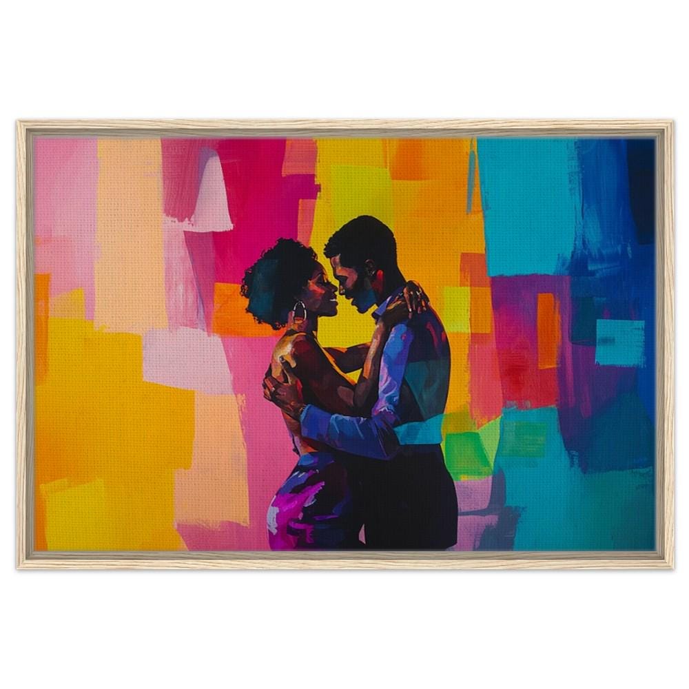 Black Couple Dancing Love Wall Art Print