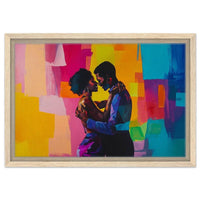 Colorful abstract canvas art featuring vibrant shapes, perfect as African American wall art for modern decor.