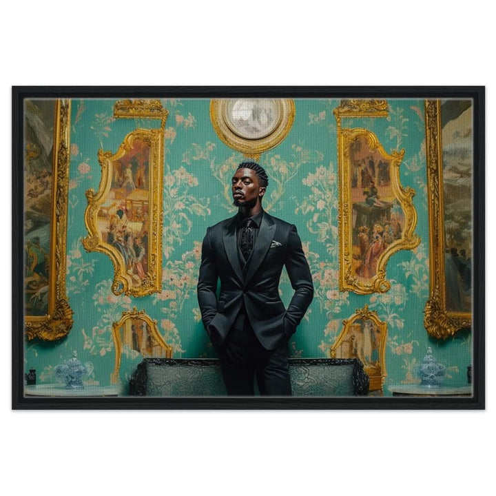 Regal Black Man Portrait showcasing African American wall art that celebrates royalty and heritage.