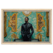 Regal Black Man Portrait Royalty African American wall art canvas print by MoomZee Artwork