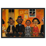 Whimsical Black Family Portrait African American Wall Art