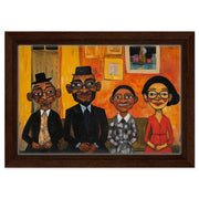 Whimsical Black Family Portrait Black family wall art artwork view