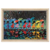 Colorful abstract canvas art featuring bold shapes and patterns, perfect as African American wall art for vibrant decor.