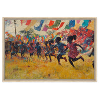 Vibrant abstract canvas art showcasing African American culture, perfect for enhancing any living space as African American wall art.