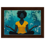 Alternate view of Black Woman Meditation African American wall art canvas print