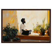 Peaceful Reflection African American canvas print for home decor