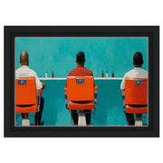Black Men in Barbershop Cultural Black man wall art for home decor