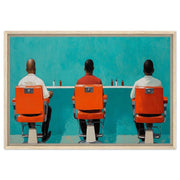 Black Men in Barbershop Cultural cultural wall decor print by MoomZee Artwork