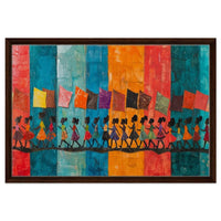 Vibrant abstract canvas art featuring bold colors, perfect as african american wall art for modern decor.
