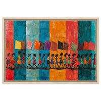Vibrant canvas art featuring an African American woman, ideal for enriching spaces with African American wall art.