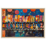 Alternate view of Marching Black Children Black children wall art canvas print