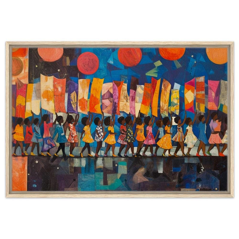 Marching Black Children African American Wall Art