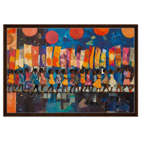 Vibrant abstract canvas art featuring bold colors, perfect as African American wall art for an inspiring space.
