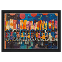 Vibrant abstract canvas art featuring bold colors, perfect as african american wall art for a modern living space.