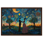 Black Couple Dancing Under Starry Sky African American Wall Art