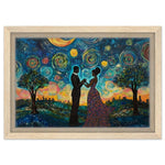 Black Couple Dancing Under Starry Sky African American Wall Art
