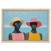 Black Women Beach Summer Black woman wall art artwork view