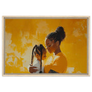 Black Mother and Child cultural wall decor print by MoomZee Artwork