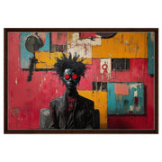 Afro Punk Black Man in Barbershop African American wall art canvas print by MoomZee Artwork