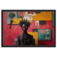 Vibrant african american wall art featuring colorful abstract figures, perfect for adding character to any space.