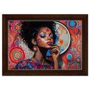 Abstract Black Woman Portrait African American wall art artwork view