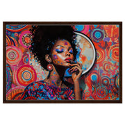 Abstract Black Woman Portrait African American wall art artwork by MoomZee Artwork