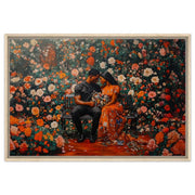 Alternate view of Black Couple in Garden Love Black love wall art canvas print