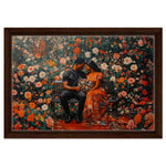 Black Couple in Garden African American Love Wall Art