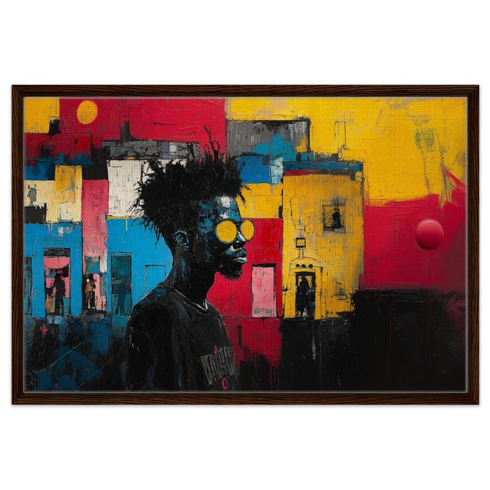 Abstract Black Portrait Urban African American Wall Art