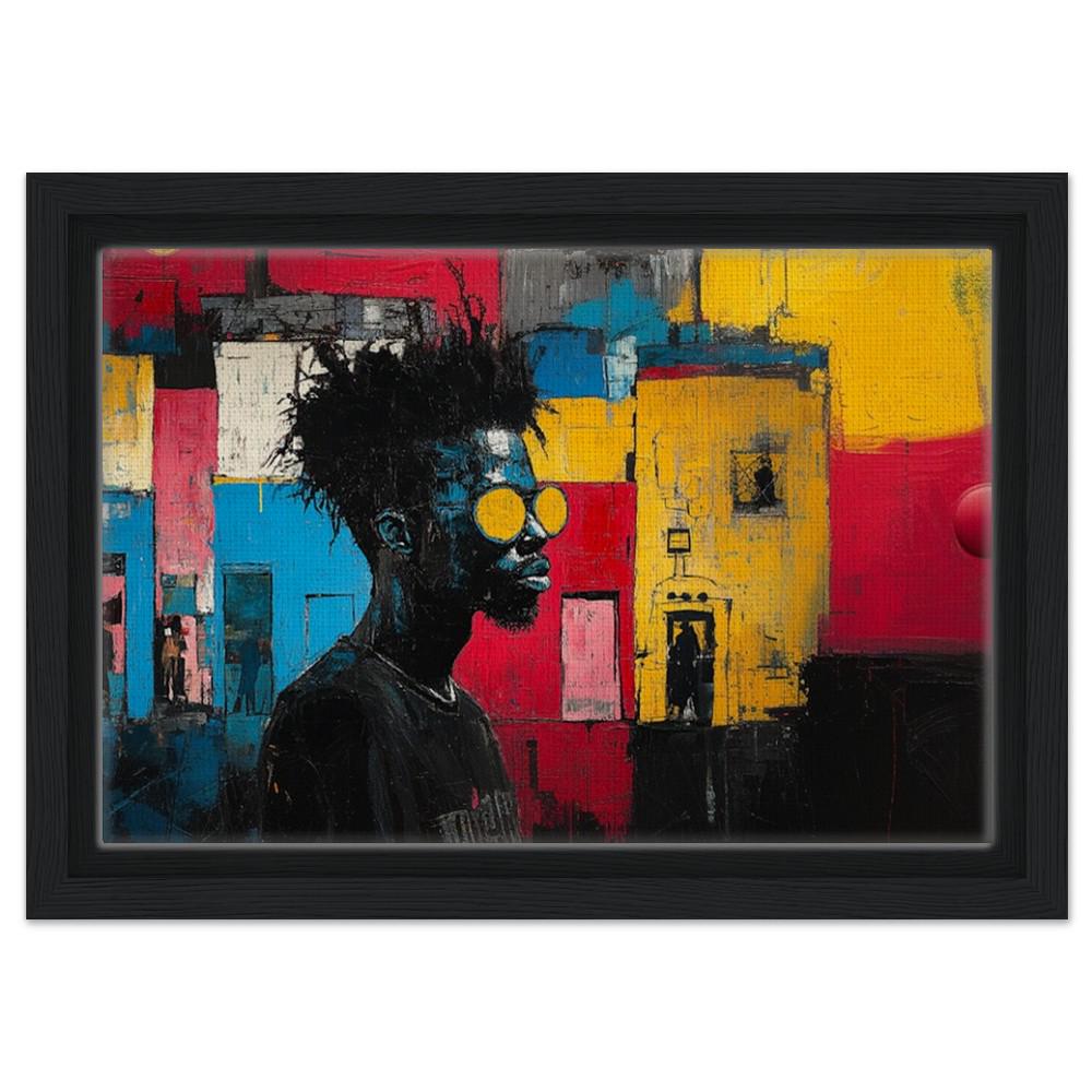 Abstract Black Portrait Urban African American Wall Art