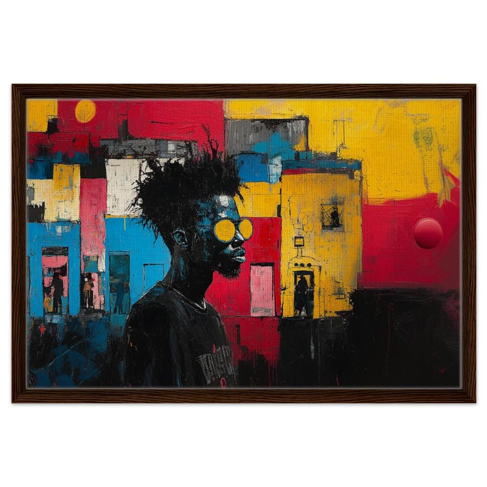 Abstract Black Portrait Urban African American Wall Art