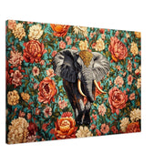 Regal Elephant African American canvas print by MoomZee Artwork