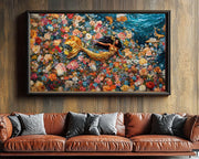Alternate view of Black Mermaid Caribbean wall art canvas print